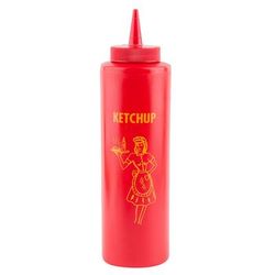 Tablecraft 1112K 12 oz Nostalgia Squeeze Dispenser, Ketchup, Soft Polyethylene