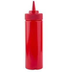 Tablecraft 11253K WideMouth Squeeze Dispenser, 12 oz Ketchup, Red
