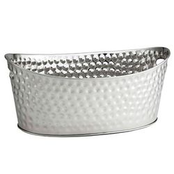 Tablecraft BT2013 4 gal Oval Cooling Tub - 20 1/2"L x 13 1/2"W x 8 3/4"H, Stainless Steel