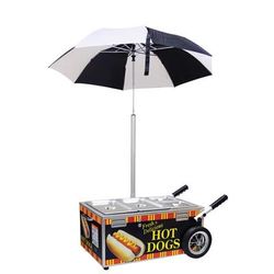 Gold Medal 8080NS Table Top Steamer Hot Dog Cart w/ 50 Franks & 35 Bun Capacity, 120v, 60 Hot Dog Capacity, Stainless Steel