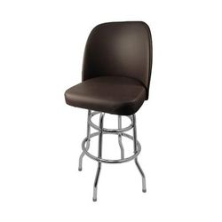 Oak Street SL2134-ESP Swivel Commercial Bar Stool w/ Espresso Bucket Seat, Chrome, Chrome Frame