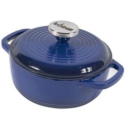 Lodge EC6D32 6 qt Cast Iron Dutch Oven, Enamel, Indigo, Blue