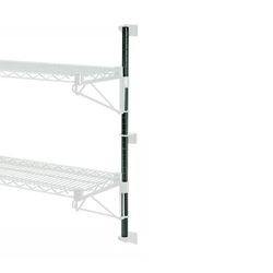 Focus FWPS54GN 54"H Wall Mount Post, Epoxy, 3 Shelf Tiers, Green Epoxy