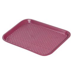 GET FT-16-BU Plastic Fast Food Tray - 16 1/4"L x 12"W, Burgundy, Red, 2 Dozen