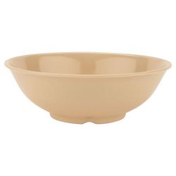 GET M-812-T Supermel 8 3/4" Round Soup Bowl w/ 1 3/5 qt Capacity, Melamine, Brown, Beige