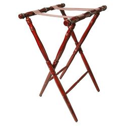 GET TSW-104 30 1/4"H Tray Stand, Mahogany Hardwood