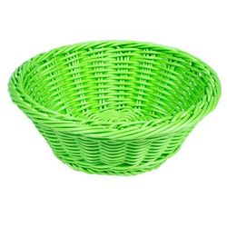 GET WB-1501-G 9 1/2" Round Serving Basket, Polypropylene, Green, 1 Dozen
