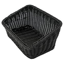 GET WB-1510-BK Rectangular Bread & Bun Basket, 9 1/4" x 13", Polypropylene, Black