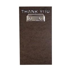 Risch MDF-CHECK-CLIP 5X9 Guest Check Holder w/ Clip - 5" x 9", Dark Brown