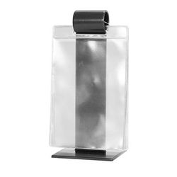 Risch ROLLSTANDPACK GRAPHITE Tabletop Roll Stand Menu Holder w/ 6 Clear Pockets - Plastic, Graphite, Black