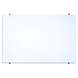 Luxor WGB6040M 60" x 40" Wall-Mounted Glass Board w/ Mounting Pucks, White, 0.13 in