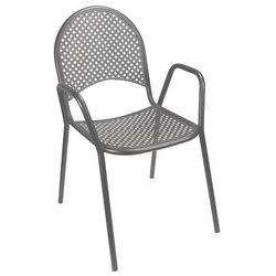 American Tables & Seating 90G Indoor/Outdoor Side Chair - Metal, Gray