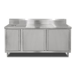 John Boos 4BU4R5-3648-R-X 48" Beverage Unit w/ Swing Doors & Right Trash Chute, 36"D, Stainless Steel