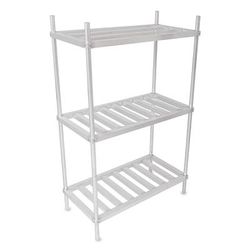 John Boos ALKR-2093-X 3 Level Keg Rack w/ 3 Keg Capacity, 93" x 20" x 76", 10 Keg Capacity, Aluminum, Silver