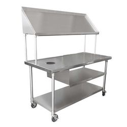 John Boos 42" Sorting Table - Flat Top, 30"W, 300 Stainless Steel, 42" x 30", BT6-3042SSK-X