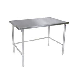 John Boos ST4-3696SBK 96" 14 ga Work Table w/ Open Base & 300 Series Stainless Steel Flat Top