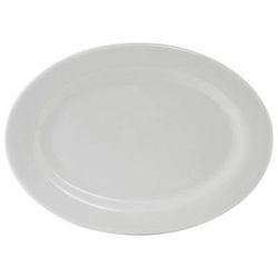 Tuxton ALH-200 20" x 13 3/4" Oval Alaska Platter - China, Porcelain White