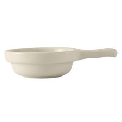 Tuxton BES-1002 DuraTuxÂ© 10 oz French Casserole Dish w/ Handle - Ceramic, American White