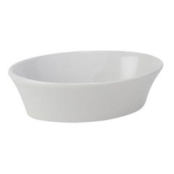 Tuxton BPK-100 10 oz Oval DuraTuxÂ© Casserole Dish - China, Porcelain White