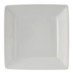 Tuxton BWH-0845 DuraTuxÂ© 8 1/2" Square Plate - Ceramic, White