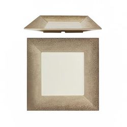 Thunder Group SD3214J 14" Square Melamine Dinner Plate, Beige, 14" x 14"