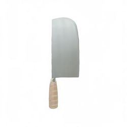 Thunder Group SLKF019 9" Wan Woo Knife w/ Wood Handle, Cast Iron