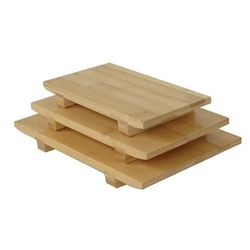 Thunder Group WSPB001 Sushi Serving Plate - 8 1/2" x 4 3/4", Bamboo