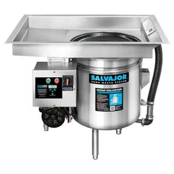 Salvajor P914 Pot Pan Scrap Collector, Pre-Flushing & Disposer, 3/4 HP, 208v/3ph, Stainless Steel