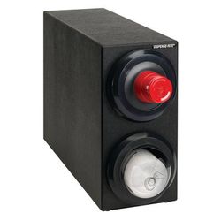 Dispense-Rite LID2-S2-2BT Cup Dispenser, Cabinet, 2 Compartment, All Cup Types, Black