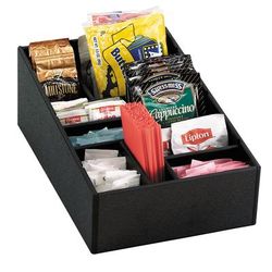 Dispense-Rite MICRO-1 Condiment Organizer w/ (8) Bins - Black