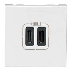 Chargeur 2 USB MOSAIC type-C 3A 2 modules 230V blanc - LEGRAND - 077590
