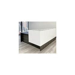 Emerge L-Shaped Glass Top Reception Desk with ADA Surface