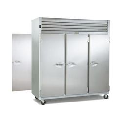 Traulsen RHF332WP-HHS Full Height Insulated Mobile Heated Cabinet w/ 9 Pan Capacity, 208v/1ph, Pass-Thru, 3 Section, Stainless Steel