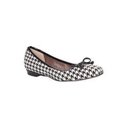 Women's Hirabelle Flats by J. Renee in Black White (Size 6 1/2 M)