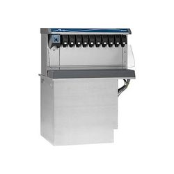 Follett VU155B8LP Countertop Nugget Ice & Soft Drink Dispenser - 150 lb Storage, Cup Fill, 115v, Low Profile, Side Ice Dispenser, Stainless Steel