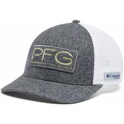 Columbia Men's PFG Hooks Mesh Ball Cap, Grill Heather/Gold SKU - 460478