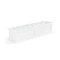 Devon Easy-Care Window Planter - White, 4' - Grandin Road