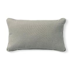 Sunbrella Piped Outdoor Pillow - 20" X 13" Lumbar, 20" X 13" Lumbar/Silver - Grandin Road