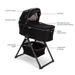 Nuna DEMI Grow Bassinet + Stand - Caviar