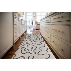 SQUIRRELLY WHITE Kitchen Mat By Kavka Designs