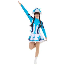 buttinette Déguisement majorette, turquoise/bleu/blanc