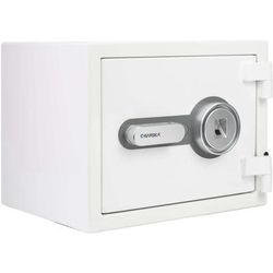 Barska Fire Resistant Security Safe Compact Biometric 0.75 Cu White Medium AX13738