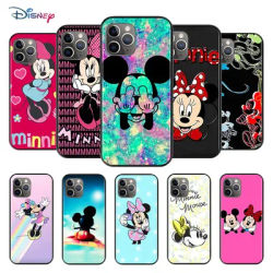 Jolie coque de téléphone noire Mickey Mouse dessin animé Disney pour Apple iPhone 12 11 XS Pro Max