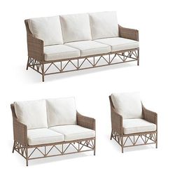 Haven Seating Replacement Cushions - Sofa, Custom Sunbrella Rain, Rain Aruba - Frontgate