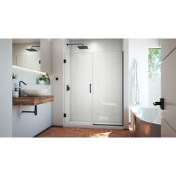 Dreamline DreamLine Unidoor Plus 57 - 57 1/2 inch W x 72 inch H Frameless Hinged Shower Door in Matte Black SHDR-245707210-09