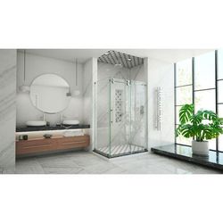 Dreamline DreamLine Enigma-XO 32 1/2 inch D x 44 3/8 - 48 3/8 inch W x 76 inch H Frameless Sliding Shower Enclosure in Brushed Stainless Steel SHEN-6132482-07