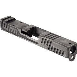 Gun Cuts Shift Slide for Glock 19 Optic Cut Battleworn Silver GC-G19-SHF-CSIBW-RMR