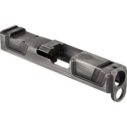 Gun Cuts Raider Slide for Glock 26 Optic Cut Battleworn Silver GC-G26-RAI-CSIBW-RMR