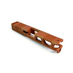 Gun Cuts Cyberpunk Slide for Glock 19 No Optic Cut Copper GC-G19-CYB-COP-NO