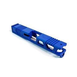 Gun Cuts Cyberpunk Slide for Glock 19 Optic Cut NRA Blue GC-G19-CYB-NBL-RMR